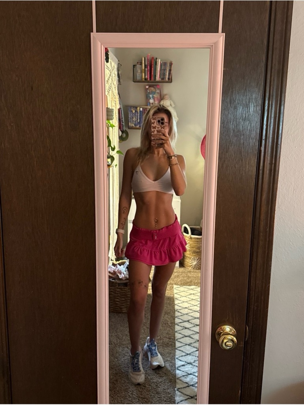 Nike Hot Pink Elastic Waist Athletic Skirt